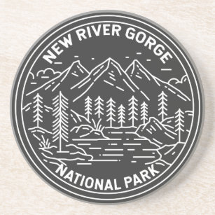 New River Gorge Nationalpark Monoline Getränkeuntersetzer