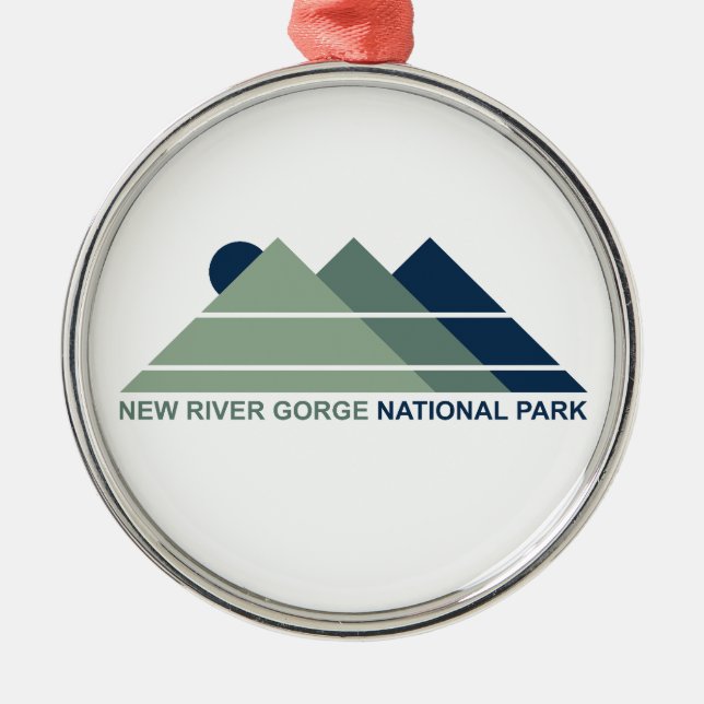 New River Gorge Nationalpark Ornament Aus Metall (Vorne)