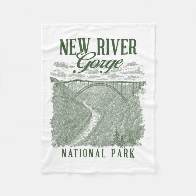 New River Gorge Nationalpark Reisen durch die Natu Fleecedecke (Vorderseite)