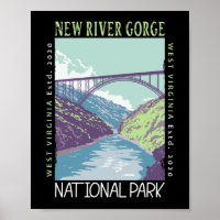 New River Gorge Nationalpark Vintag erschüttert