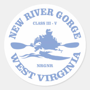 New River Gorge Runder Aufkleber