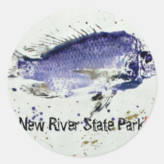 New River Staat Park Runder Aufkleber