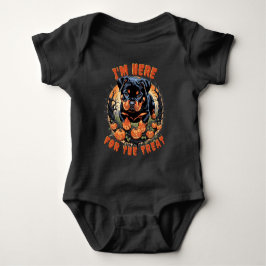New Rottweiler Puppy Halloween Baby Bodysuit Strampler