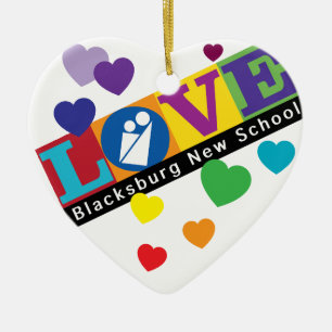 New School Heart Ornament