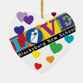 New School Heart Ornament
