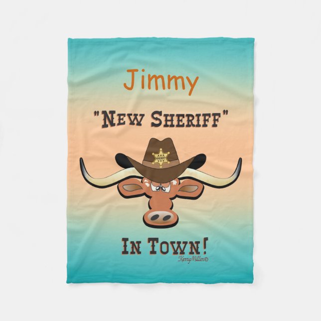 New Sheriff in Town, Longhorn Fleece Blanket (Vorderseite)