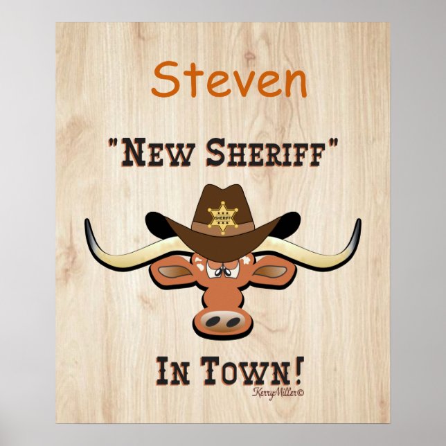 New Sheriff in Town, Longhorn Poster (Vorne)