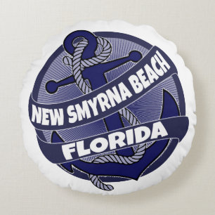 New Smyrna Beach Anker Rundkissen Rundes Kissen