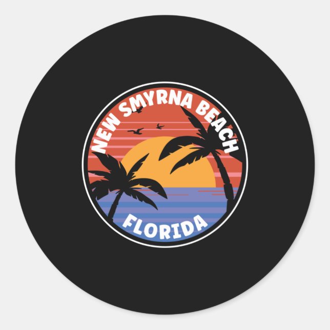 New Smyrna Beach Florida Sunset Paradise Runder Aufkleber (Vorderseite)