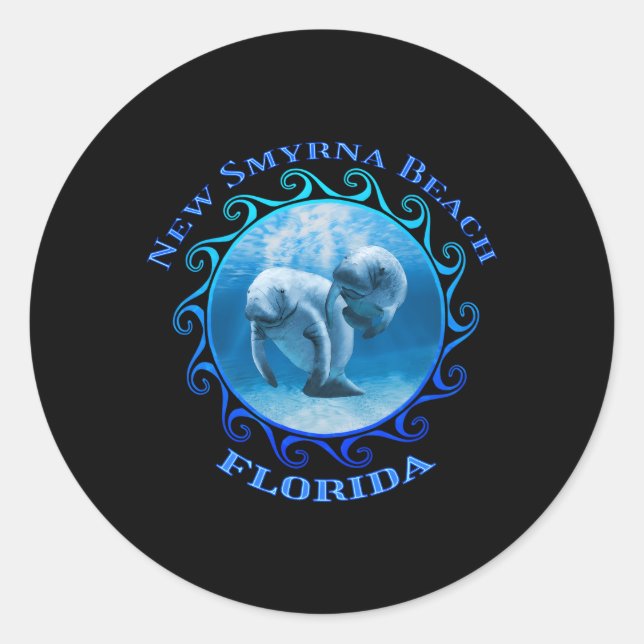 New Smyrna Beach Florida Urlaub Runder Aufkleber (Vorderseite)