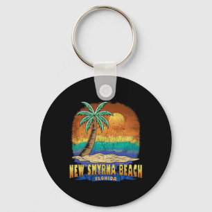 New Smyrna Beach Florida Vintag bekümmert Seele Schlüsselanhänger