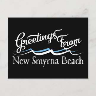 New Smyrna Beach Water Waves Postkarte