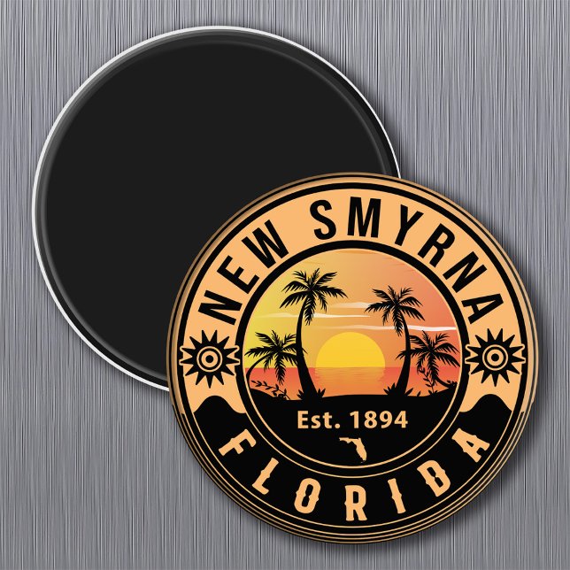 New Smyrna Florida Retro Souvenirs Magnet (Von Creator hochgeladen)