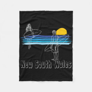 New South Wales Surfen Strand Surfer Mädchen Fleecedecke