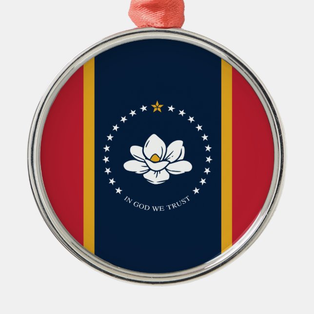 New State Flag of Mississipi Keramik Ornament (Vorne)