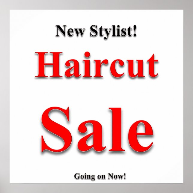 New Stylist Haircut Sale Poster Matte (Vorne)