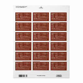 New Tabular Honey Nutrition Facts Dark Amber Adressaufkleber