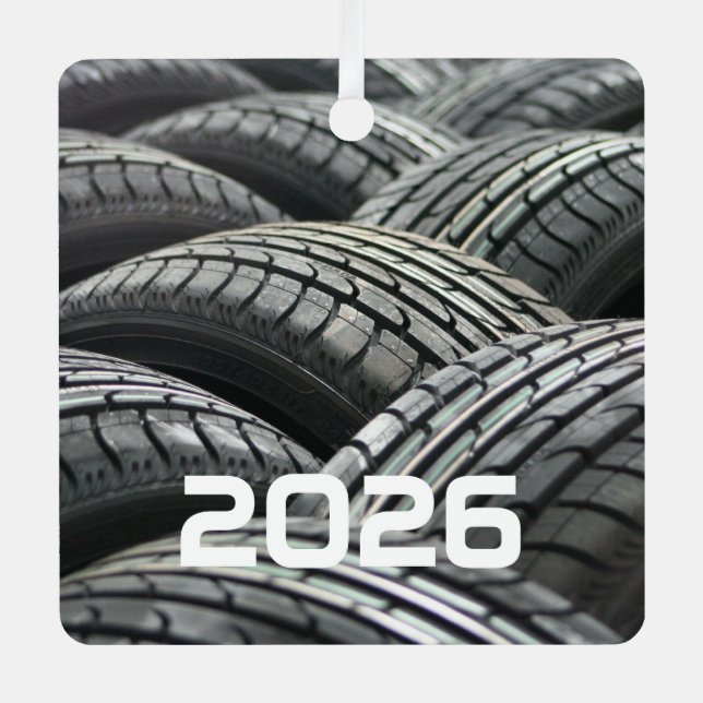New Tires Ornament Aus Metall (Vorderseite)