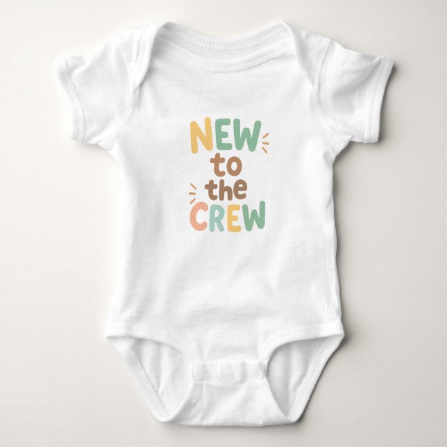 New to the Crew Baby Bodysuit Design Baby Strampler (Vorderseite)