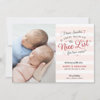 New Twins Christmas Birth Ankündigung