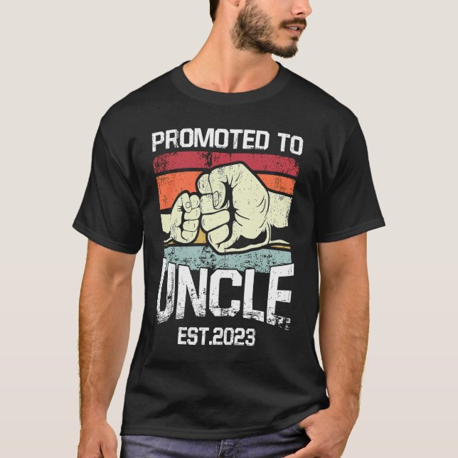 New Uncle 2023 Promoted To Uncle 2023 T-Shirt (Vorderseite)