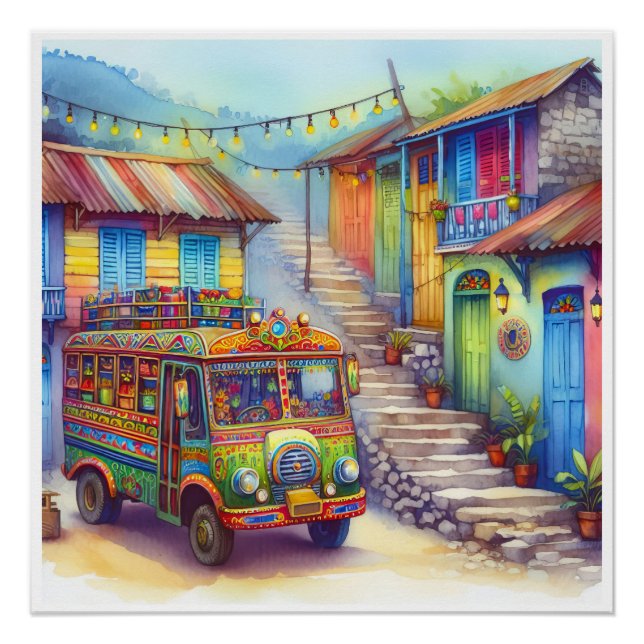 NEW UNIQUE HAITI, Aruba, Antigua Poster (Vorderseite)