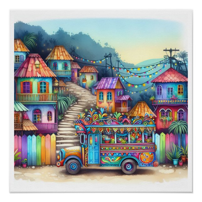 NEW Unique HAITI, Aruba, Antigua Poster (Vorderseite)