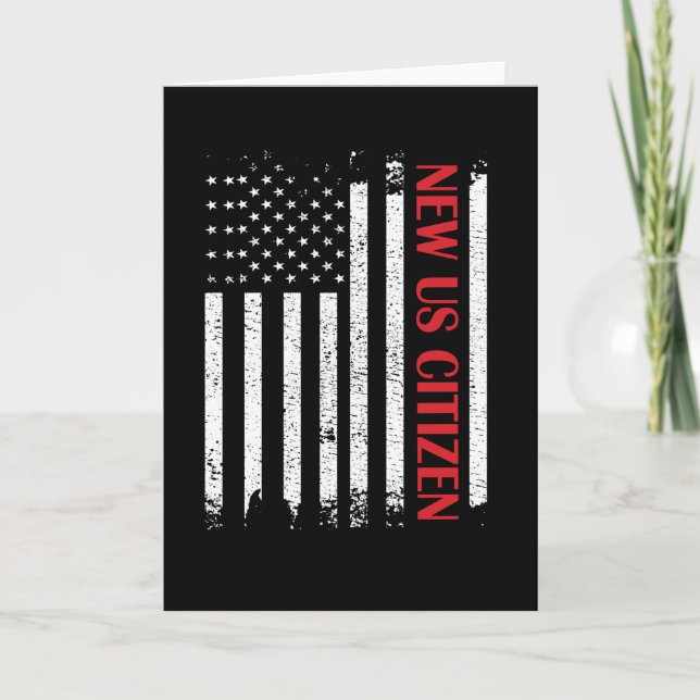 New US Citizen USA Proud New American Citizenship Karte (Vorderseite)