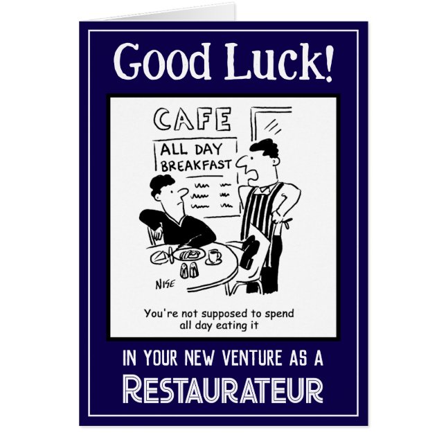 New Venture en tant que Restaurateur. Bonne carte (Devant)