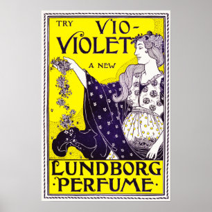 New VIOLET Lundborg Parfüm Art von Louis Rhead Poster