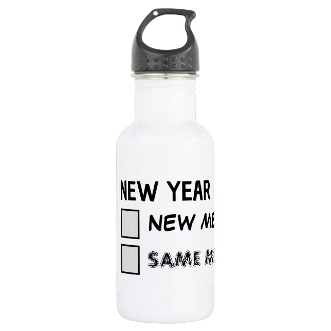 NEW YAAR New Me? Edelstahlflasche (Vorderseite)