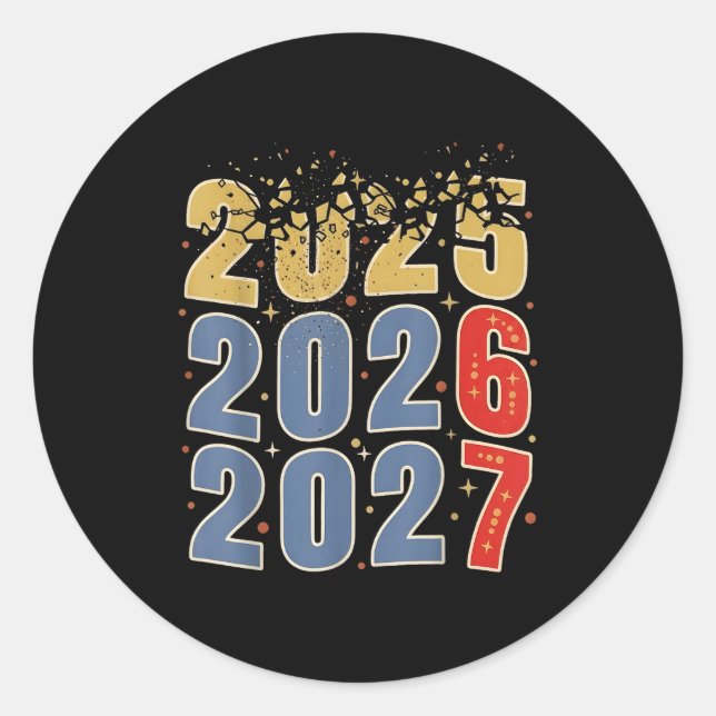 New Year 2026 67 Meme Six Seven Gen Alpha Slang 20 Runder Aufkleber (Vorderseite)