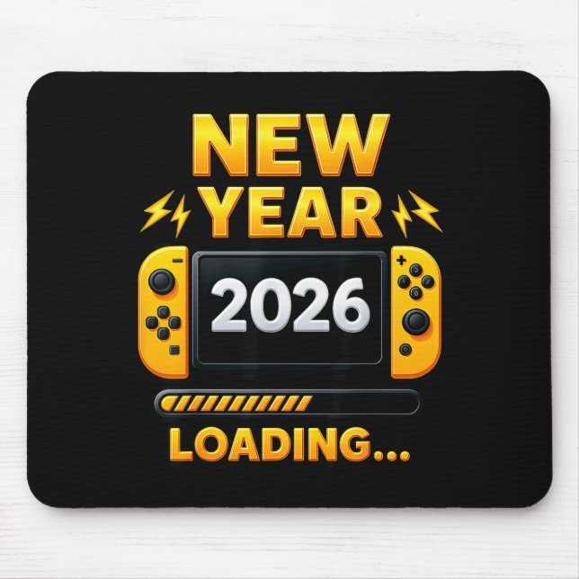 New Year 2026 Loading Gaming Controller New Years  Mousepad (Vorne)