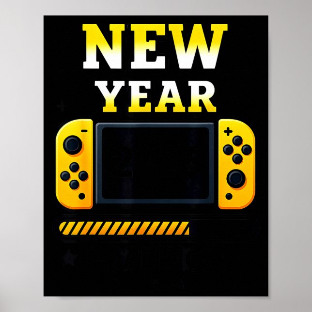 New Year 2026 Loading Gaming Controller New Years  Poster (Vorne)