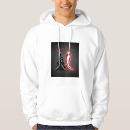 New Year 2026 – Men's Black & White Hoodie
