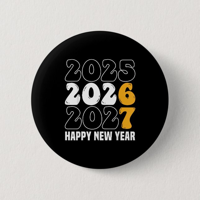 New Year 2026 Shirt Funny 67 Meme Six Seven  Button (Vorderseite)