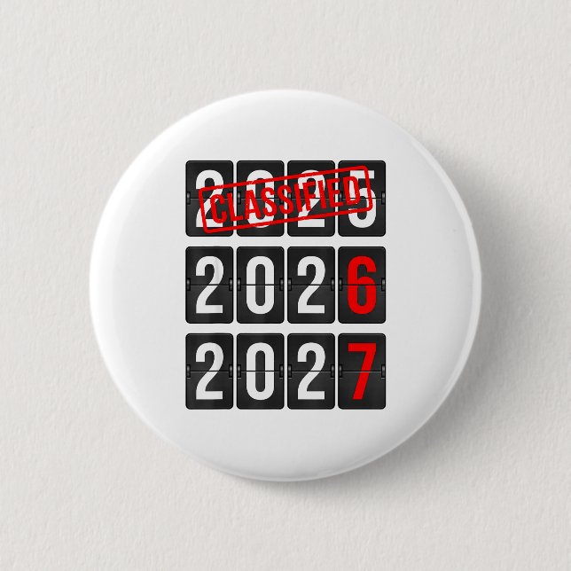 New Year 67 Six Seven Countdown New Year 2026 2027 Button (Vorderseite)
