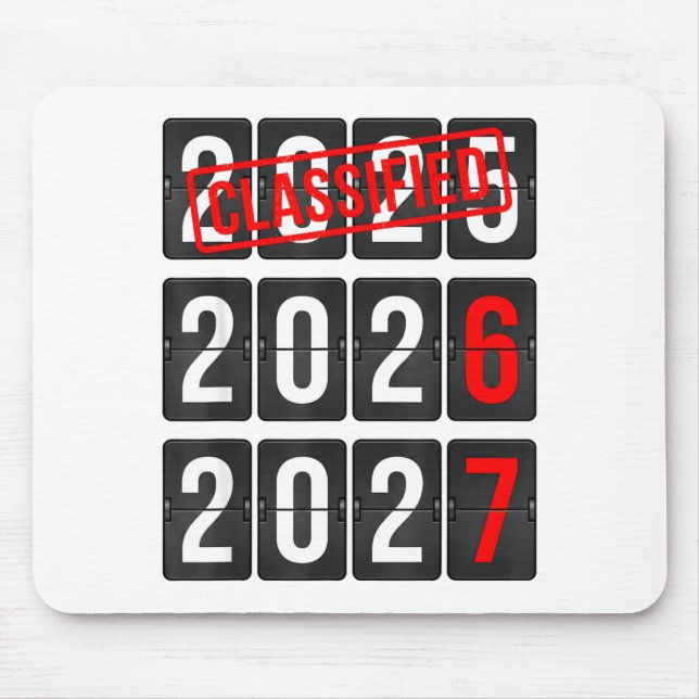 New Year 67 Six Seven Countdown New Year 2026 2027 Mousepad (Vorne)