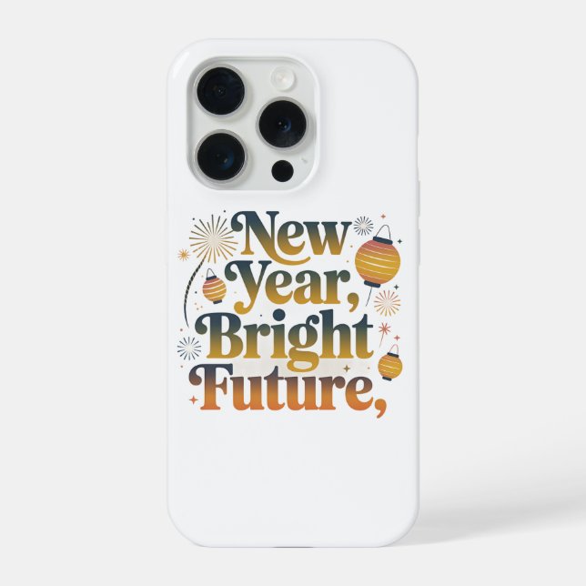 New Year Bright Future Aesthetic Phone Case iPhone 15 Pro Hülle (Rückseite)