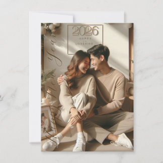 New Year Celebration Card | Couple Card Feiertagskarte