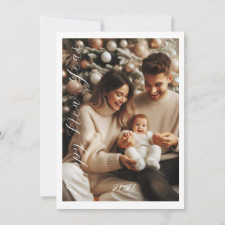 New Year Celebration Card | Family Card Feiertagskarte