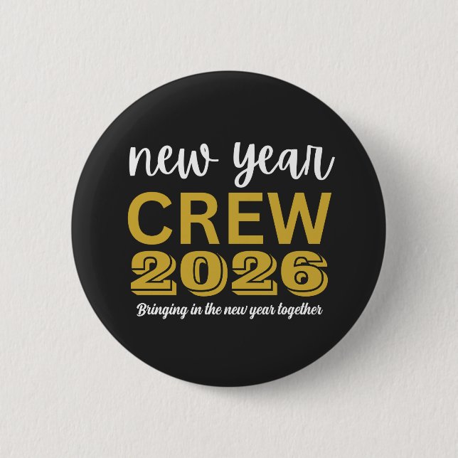 New Year Crew 2026 Button (Vorderseite)