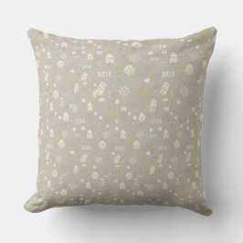 New Year Family Keepsake Pillow – Gold Hearts Kissen