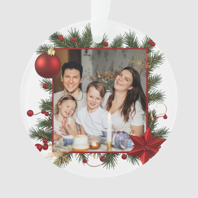New year Frame with Red Star  Photo Family 2026 (devant)