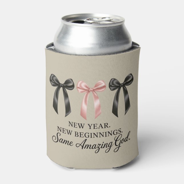 New Year New Beginnings Same Amazing God Religious Dosenkühler (Kanne Vorderseite)