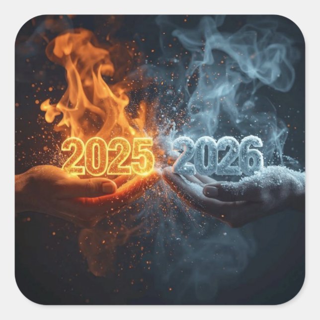 New Year New Beginnings Sticker (Vorderseite)