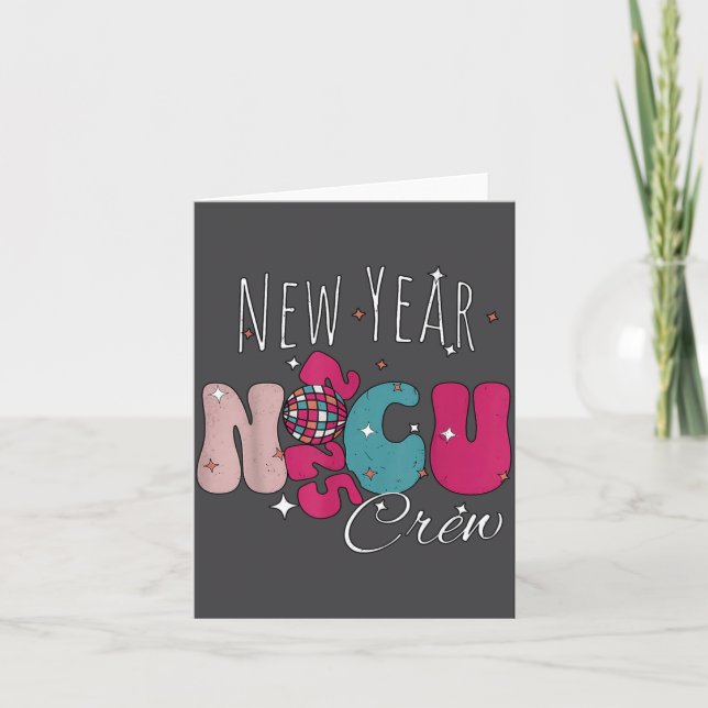 New Year Nicu Nurse Crew Celebration Uni-adults -  Karte (Vorderseite)