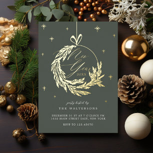 New Year Party Elegante Garland Highlights Folieneinladung