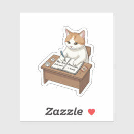 New Year Resolution Cat Eat More Treats Planner Aufkleber