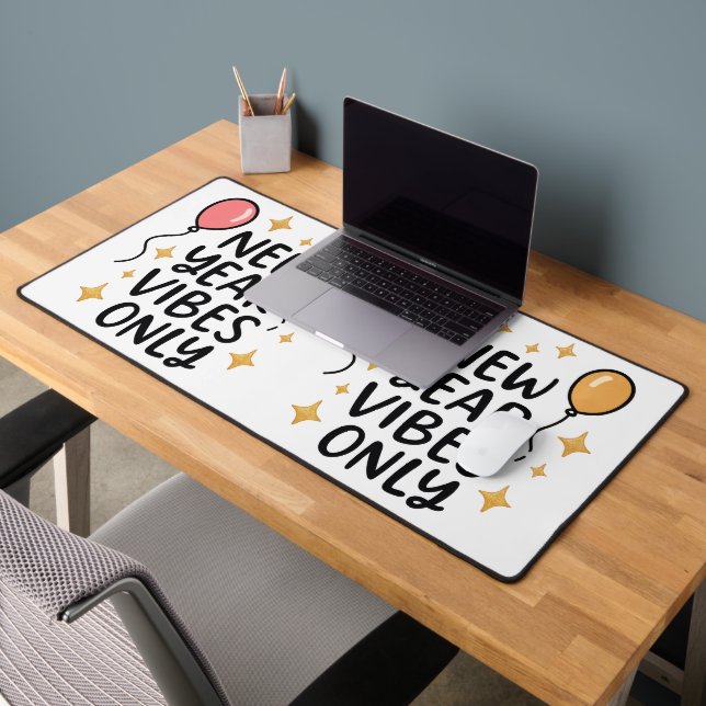 "New Year Vibes Only" Mouse Pad Schreibtischunterlage (Büro 2)